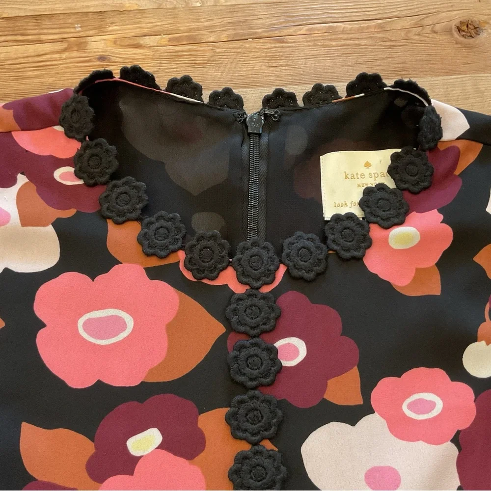 Kate‎ Spade New York Floral Sleeveless Ruffle Hem Dress